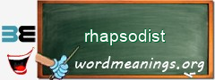 WordMeaning blackboard for rhapsodist